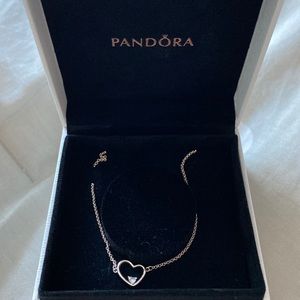 Pandora Asymmetrical Heart Necklace
